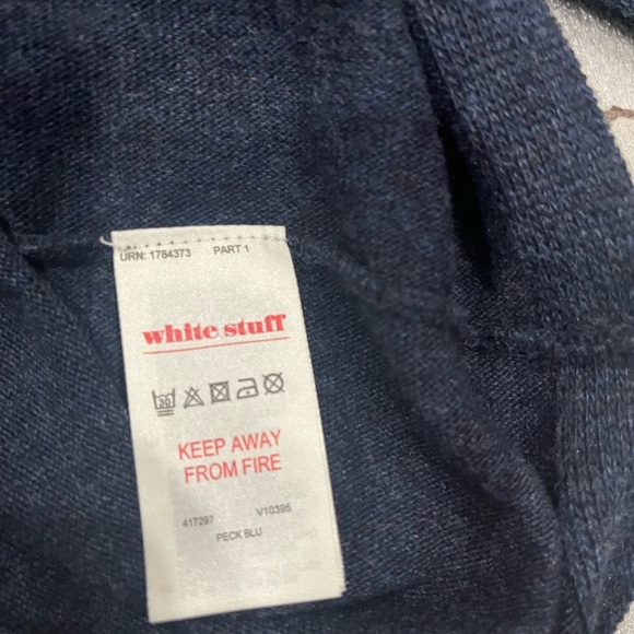 [UK12/US8]White Stuff Navy Long Sleeve Lamb Wool Cashmere Blend Knit Dress - Picture 6 of 10